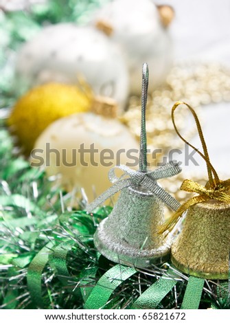 Christmas bell  on Christmas background