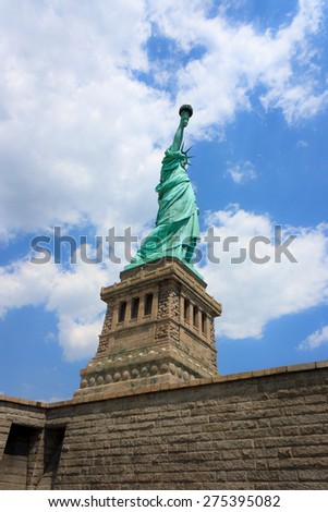 Statue of Liberty, side view from Liberty Island.