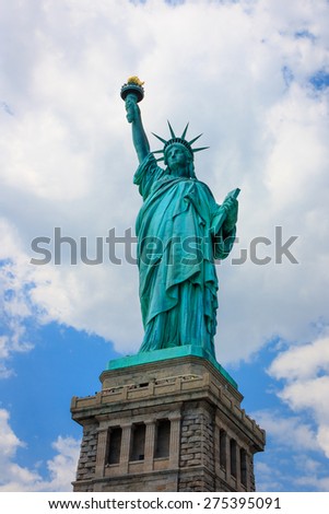 Statue of Liberty, front view from Liberty Island.