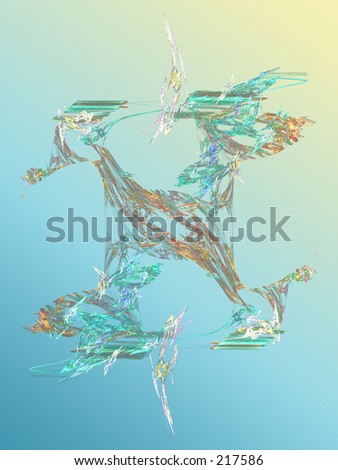 abstract fractal background over gradient