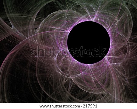 abstract fractal swirl background with hole