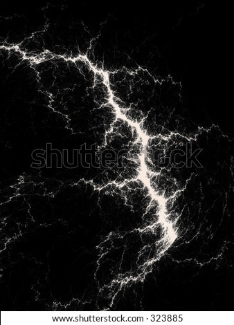 white lightning against black