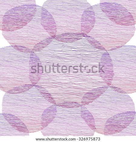 Liquid organic pink and purple stripe lines pattern in circle shape, hand-drawn, with imperfect parts. Ideal for your design, graphic, simple.