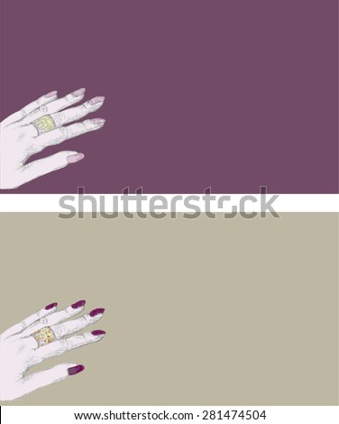 Vector business cards for beauty, jewelry, manicure.