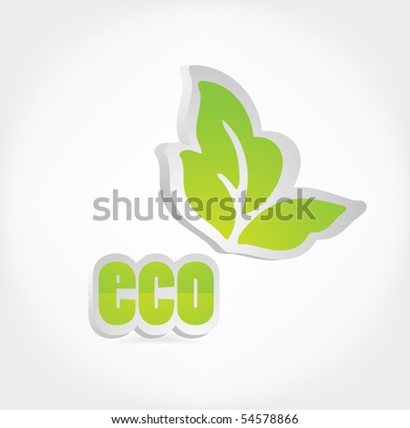 stock vector : Green Eco icon.