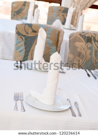 a dinner plate on white table background
