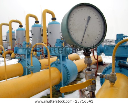 the manometer and pipeline station equipment