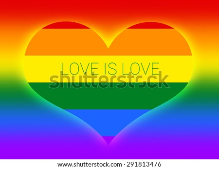 Gay and LGBT flag. Gay culture symbol. Handmade. Raster. love is love.