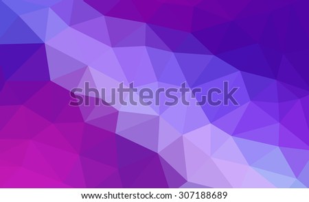 Purple and pink abstract geometric rumpled triangular low poly style illustration graphic background. Raster polygonal design for your business.