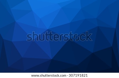Dark blue abstract geometric rumpled triangular low poly style illustration graphic background. Raster polygonal design for your business.