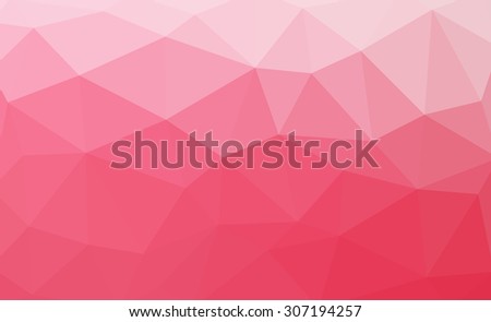 Light pink and red gradient geometric pattern. Triangles background. Polygonal raster abstract for your design.