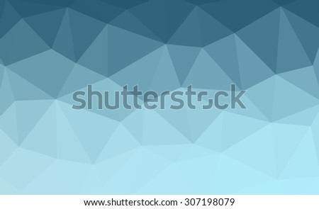 Blue abstract geometric rumpled triangular low poly style illustration graphic background. Raster polygonal design for your business.