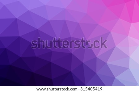 Multicolor purple gradient geometric pattern. Triangles background. Polygonal raster abstract for your design. Cool background image for websites.