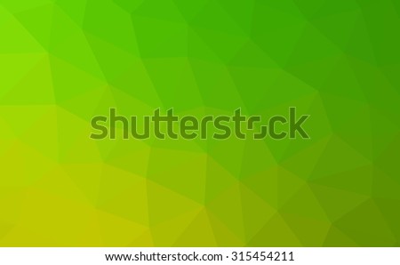 Multicolor green and yellow gradient geometric pattern. Triangles background. Polygonal raster abstract for your design. Cool background image for websites.