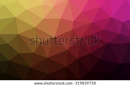 Dark multicolor red yellow gradient geometric pattern with main red color. Triangles background. Polygonal raster abstract for your design. Cool background image for websites.