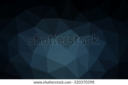 Dark blue abstract geometric rumpled triangular low poly style illustration graphic background. Raster polygonal design for your business.