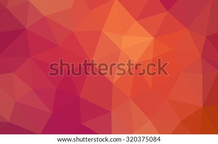 Orange red abstract geometric rumpled triangular low poly style illustration graphic background. Raster polygonal design for your business.