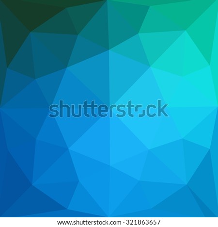 blue navy green abstract gradient gem geometric rumpled triangular low poly style illustration graphic background. Raster polygonal design for your business website.