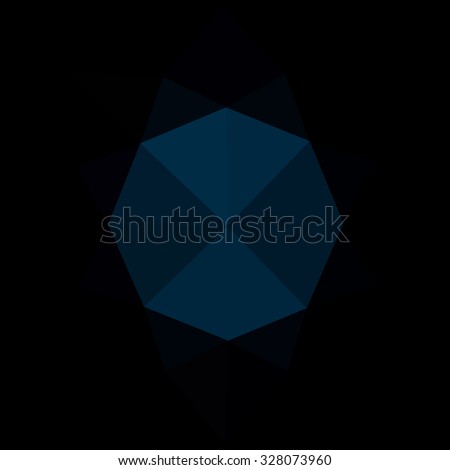 dark blue black gradient geometric pattern. Triangles background. Polygonal raster abstract for your design. Cool background image for websites.