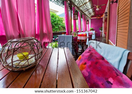 Trendy Lounge Restaurant Cafe Terrace