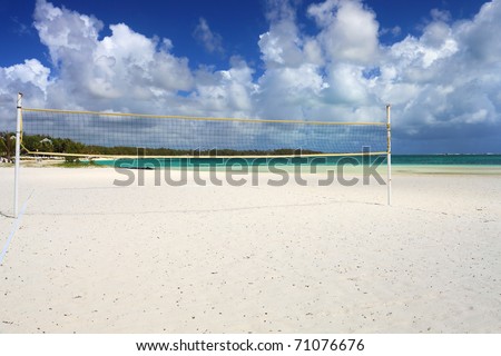 beach volley in tropical beach