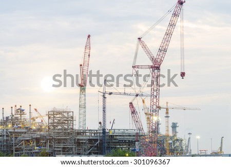 Construction Industry , Construction oil refinery , working site , Oil Rig