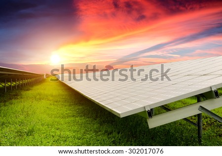solar energy with sun , Clean energy , Solar power , Natural energy