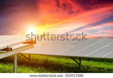 solar energy with sun , Clean energy , Solar power , Natural energy