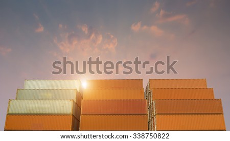 Container for export in the Trade Port