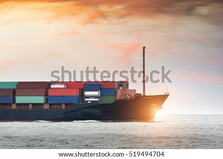 Cargo ship industry Logistics and transportation of Container