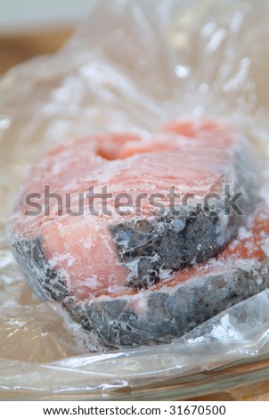 frozen salmon steak
