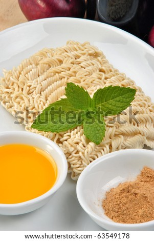 home made noodle and some flavored powder