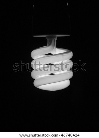 Compact fluorescent energy saving light bulb