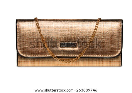 cosmetic bag clutch gold