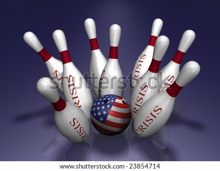 The USA and crisis play bowling