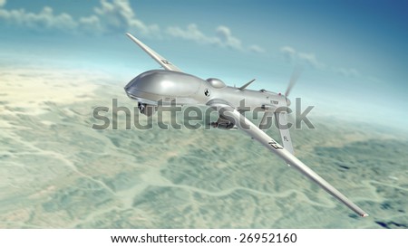 Unmanned air (UAV) spy above enemy territory