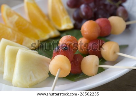 Fruit on skewers