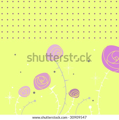 Purple Rose Background on Sweet Purple Rose Wallpaper Stock Vector 30909547   Shutterstock