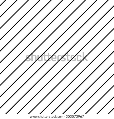 Seamless geometric diagonal black-white striped pattern, pattern in a thin black stripes on a  white background. illustration.