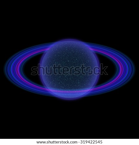 Network on abstract planet generated black background