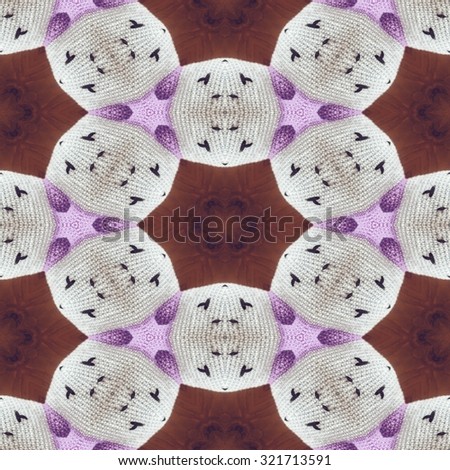 Kaleidoscope mosaic wool seamless texture or background