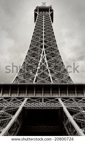 Black And White Eiffel Tower Clip Art. stock photo : Eiffel Tower