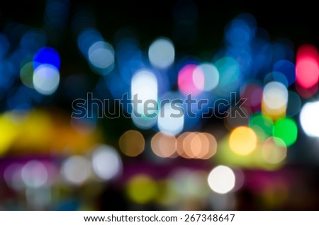 Blurry Multi Color Bokeh in The Dark Night Disco Party - Abstract Texture Background