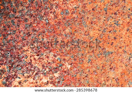 Abstract Dark Tone Vintage Dirty Iron Red Rust on Metal Plate for Texture Background