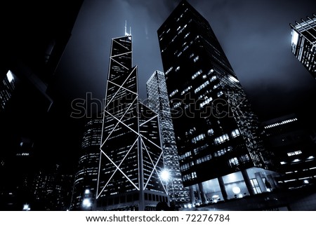 HONG KONG - DECEMBER 18: Bank of China Tower at night on December 18, 2009 in Hong Kong, China. It was founded in 1912 by the Government of the Republic of China and is the oldest bank in China.