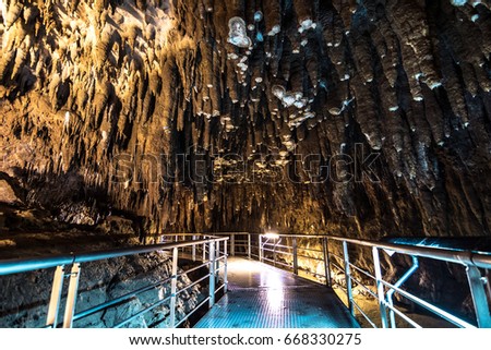 Underground Caves of Okinawa, Japan - June 5, 2017:  Gyokusendo Cave
