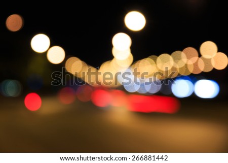 Bokeh background, street, road, light,