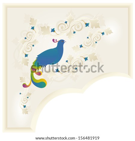 Floral ornament with a pheasant by BibiDesign