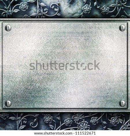 natural stone with metal plate