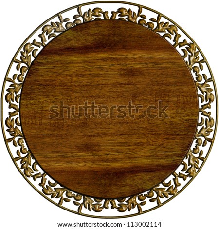 Old wooden sign isolated on white